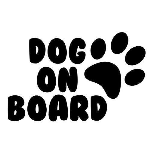 Autosticker Dog on Board met Hondenpoot