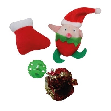 Croci Xmas Cat Lolly Met Speelgoed