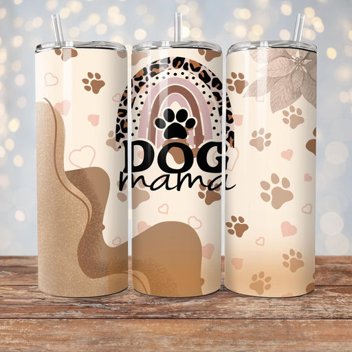 Drinkbeker met Rietje Dog Mama Bruin