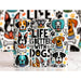 Drinkbeker met Rietje Life is Better with Dogs Gekleurd