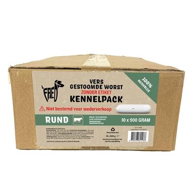 Freds Gestoomd Vers Vlees Worst Kennelpack Rund Tarwe En Glutenvrij