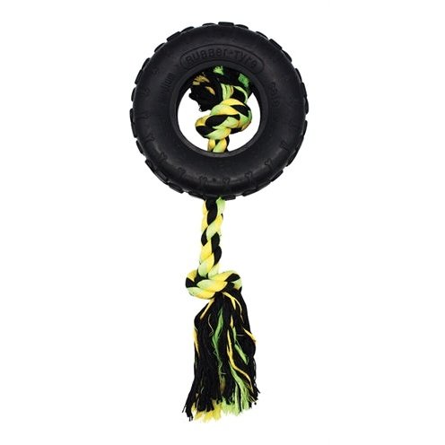 Happy Pet Grrrelli Tyre Tugger Zwart / Groen