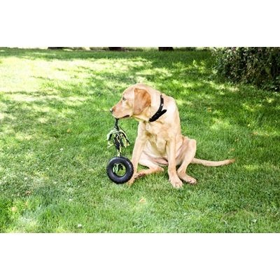 Happy Pet Grrrelli Tyre Tugger Zwart / Groen