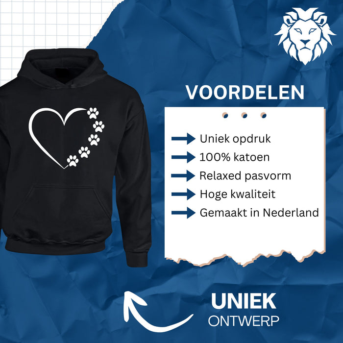 Hoodie Hart met 5 Pootjes