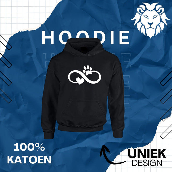 Hoodie met hart en pootje verbonden