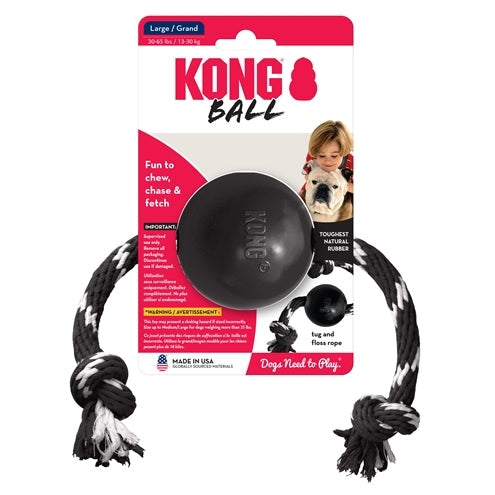 Kong Extreme Bal Met Touw Zwart / Wit