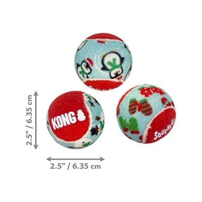 Kong Holiday Squeakair Bal Assorti