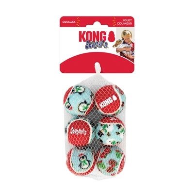 Kong Holiday Squeakair Bal Assorti