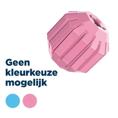 Kong Puppy Activity Rubber Bal Roze Of Lichtblauw Assorti