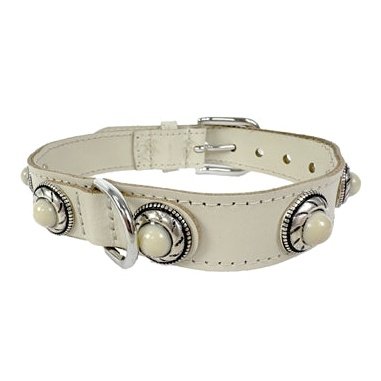 Sazzz Halsband Hond Adventure Stone Classic Leer Creme