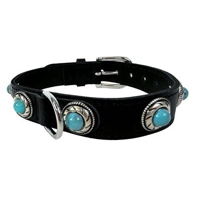 Sazzz Halsband Hond Adventure Stone Classic Leer Zwart