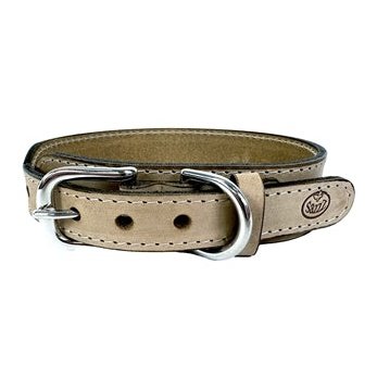 Sazzz Halsband Hond Boho Vintage Leer Beige