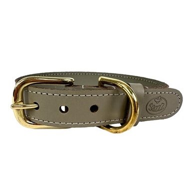 Sazzz Halsband Hond Braveheart Classic Leer Taupe