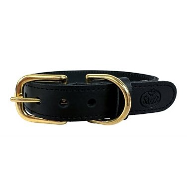 Sazzz Halsband Hond Braveheart Classic Leer Zwart