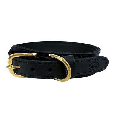 Sazzz Halsband Hond Pioneer Classic Leer Zwart