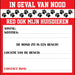 Stickers - In Geval van Nood - Red ook Mijn Huisdieren - Red Mijn Huisdier sticker - Watervaste stickers