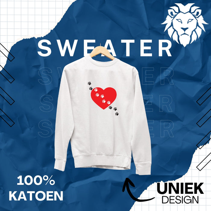 Sweater Hart met Pootjes voetpad - Dogzoo