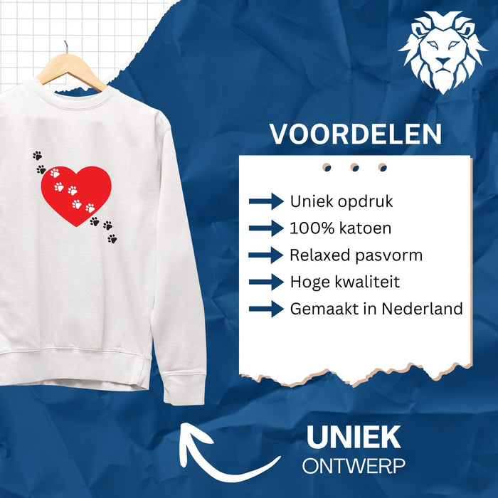 Sweater Hart met Pootjes voetpad - Dogzoo