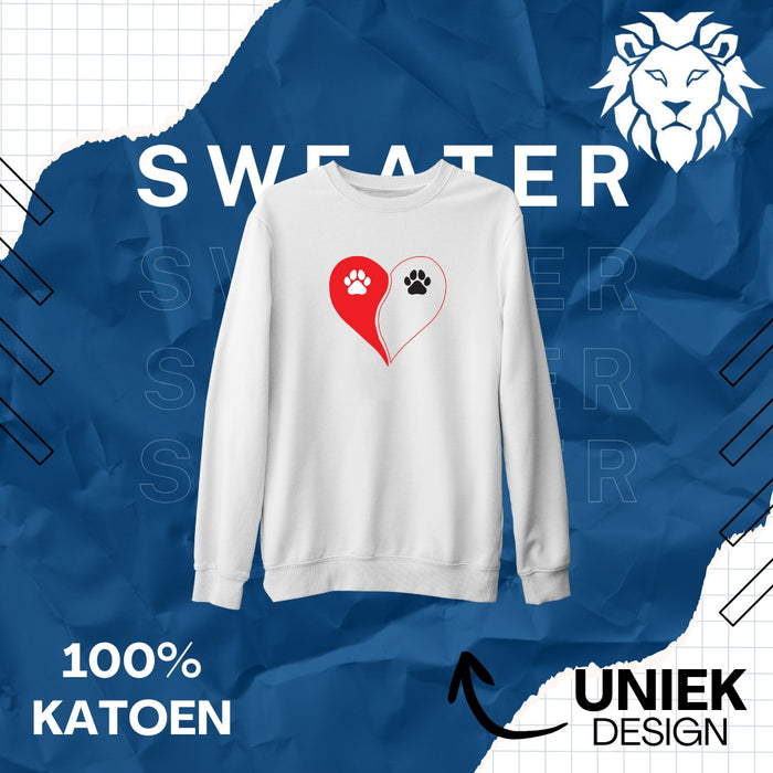 Sweater Hart met Twee Hondenpootjes - Dogzoo