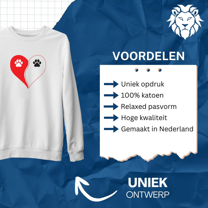 Sweater Hart met Twee Hondenpootjes - Dogzoo