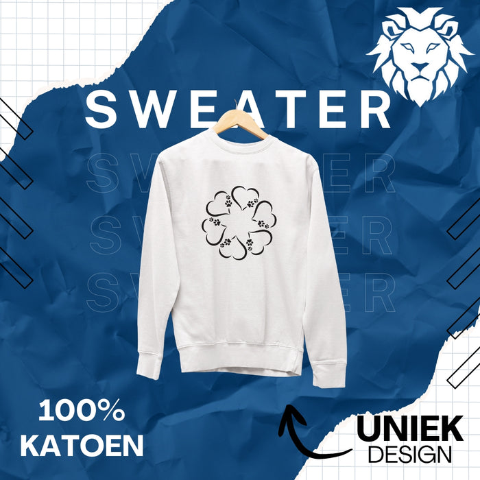 Sweater met 5 Hartjes en Pootjes - Dogzoo