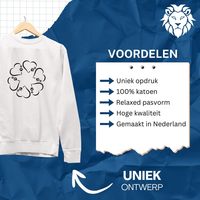 Sweater met 5 Hartjes en Pootjes - Dogzoo