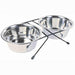 Trixie Voer / Waterbak-Set Rvs / Metaal