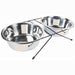 Trixie Voer / Waterbak-Set Rvs / Metaal