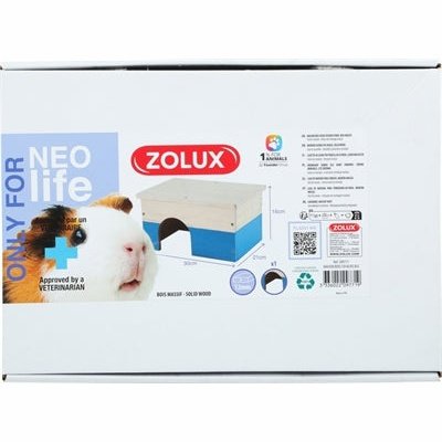 Zolux Neolife Houten Huisje Cavia Blauw