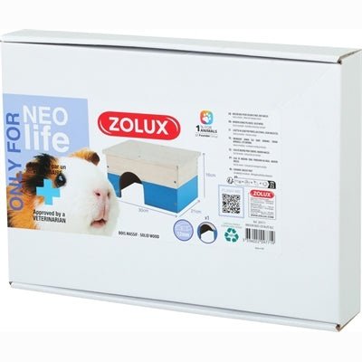 Zolux Neolife Houten Huisje Cavia Blauw