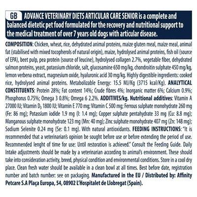 Advance Veterinary Diet Dog Articular Gewrichten Senior