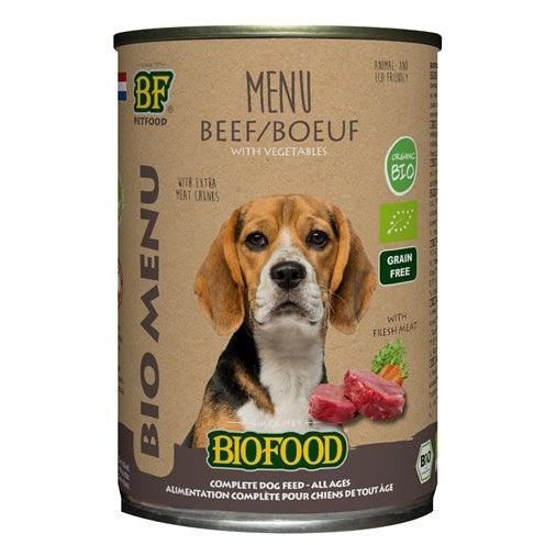 Bf Petfood Organic Hond Rund Menu Blik