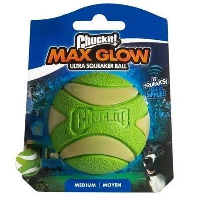 Chuckit Max Glow Ultra Squeekerbal Groen