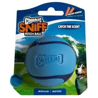 Chuckit Sniff Fetch Bal Bacon Geur Blauw