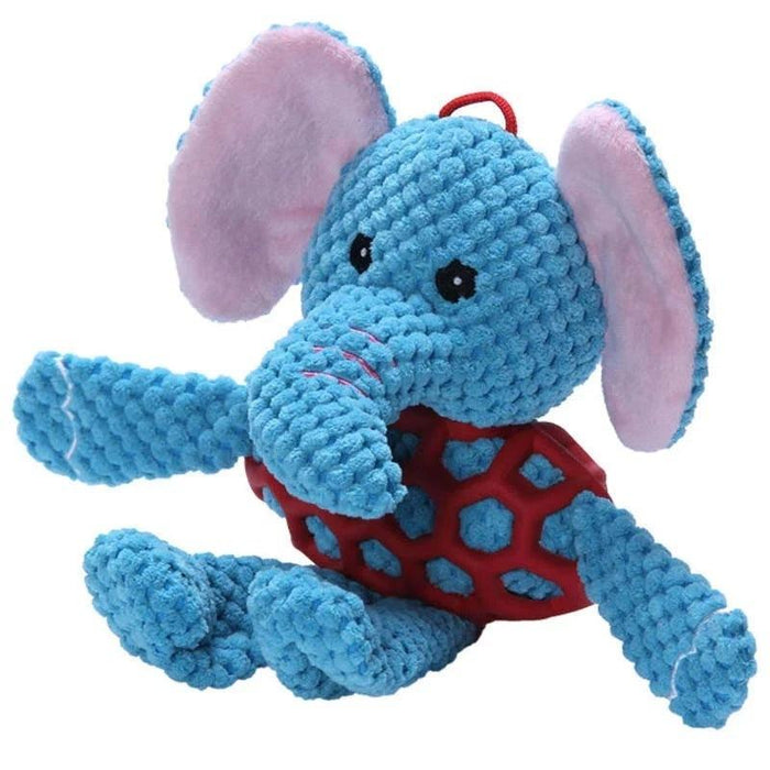 Dogzoo Hondenspeelgoed Olifant Olly met piep en ritsels 20x16cm