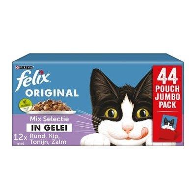 Felix Pouch Original In Gelei Mix Box Rund / Kip / Tonijn / Zalm