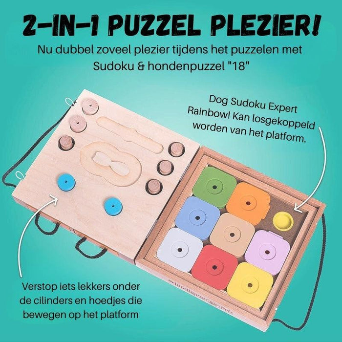 Hondenpuzzel - My Intelligent Pets - Dog Travel - Intelligentiespeelgoed - Hersenwerk - Hondenspeelgoed