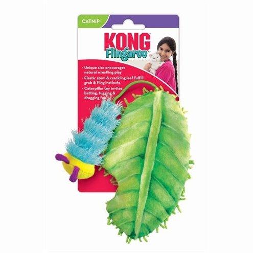 Kong Flingaroo Rups Met Blad Met Catnip