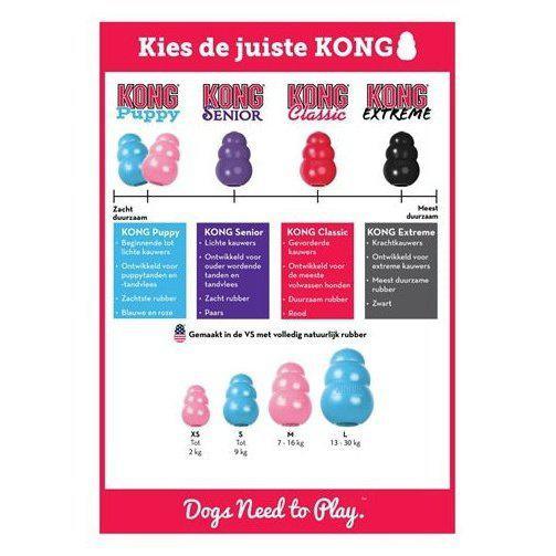 Kong Puppy Roze Of Blauw Assorti LARGE 10X7X7 CM