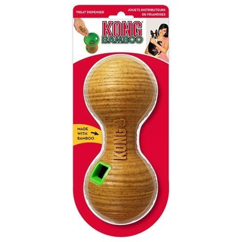 Kong Bamboo Feeder Dumbbel Voerbal 20,5X8,5X8,5 CM-HOND-KONG-Dogzoo