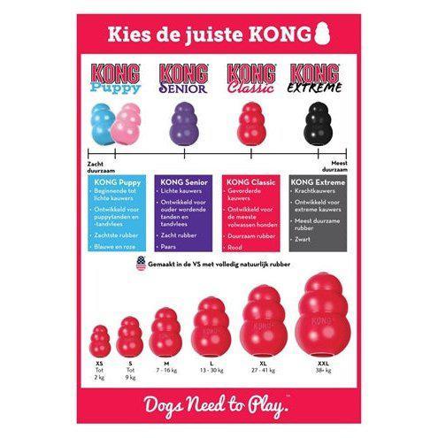 Kong Classic Rood-HOND-KONG-SMALL 4,5X4,5X7,5 CM (10898)-Dogzoo