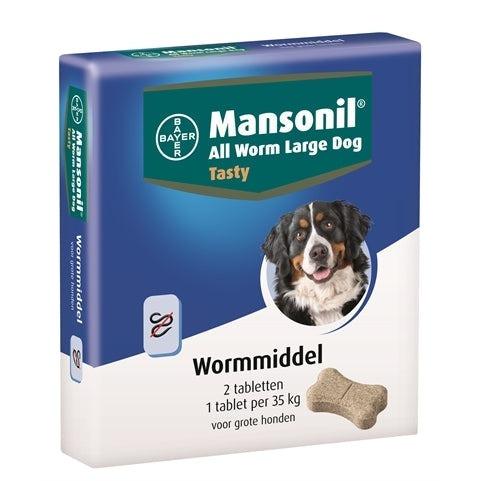 Mansonil Grote Hond All Worm Tasty Tabletten