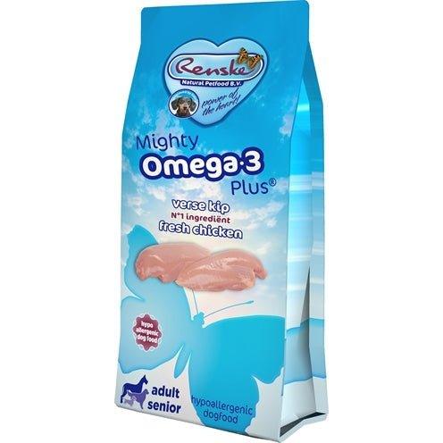 Renske Mighty Omega Plus Adult/Senior Kip/Rijst Hypoallergeen