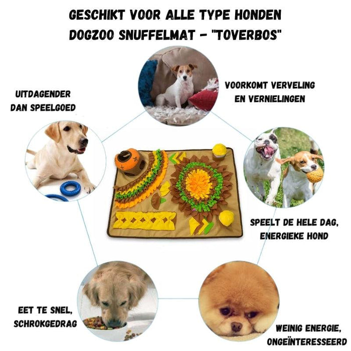 Snuffelmat voor hond - Toverbos - Snuffelmat - Anti Schrok gedrag - Honden speelgoed