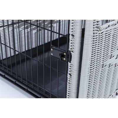 Trixie Bench Homekennel Polyrotan Lichtgrijs