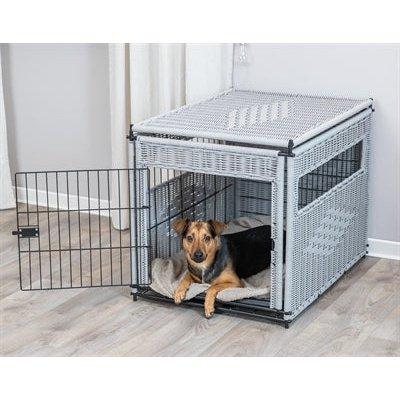 Trixie Bench Homekennel Polyrotan Lichtgrijs