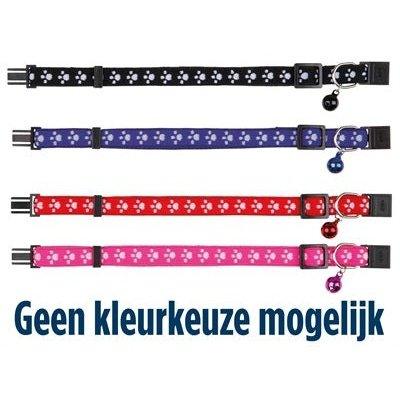 Trixie Halsband Kat Print Poot Elastisch Assorti