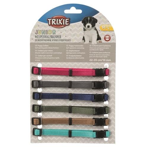 Trixie Puppy Halsbandset Fuchsia/Grafiet/Indigo/Groen/Koraal/Blauw