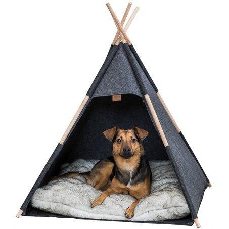 Trixie Schuilplaats Tipi Vilt Antraciet