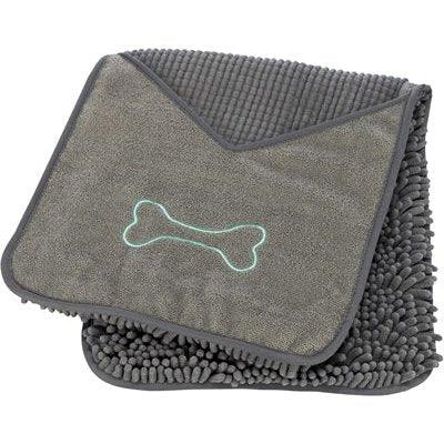 Trixie Microvezel Handdoek Met Insteekzakken Grijs 78X32 CM-HOND-TRIXIE-Dogzoo